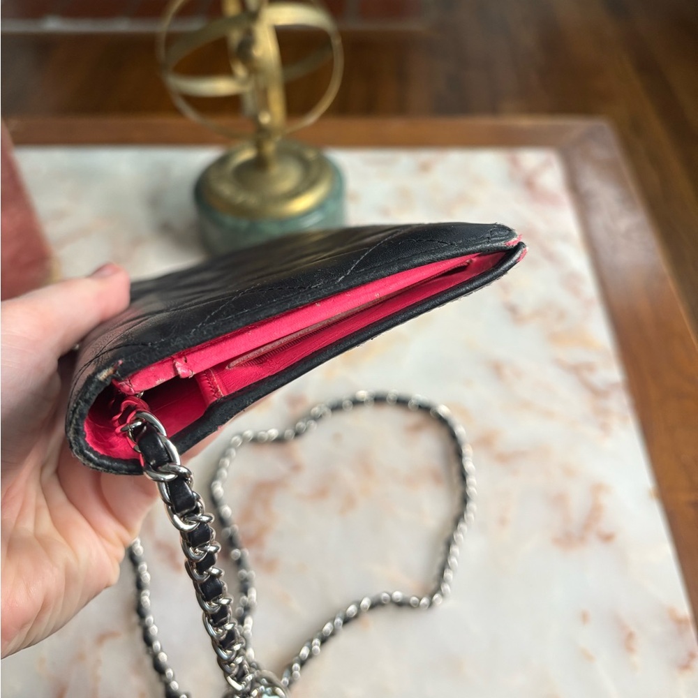 Chanel Cambon Ligne Calfskin Bifold Wallet with Chain | Crossbody - Picture 5 of 11